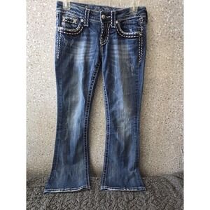 Miss Me Jeans Bootcut Size 26 JP5501416R MK20 Distressed Flap Pocket Thick...